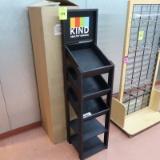 NEW wooden merchandiser w/ slanted shelves