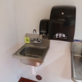 hand sink w/ soap & towell dispenser