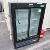 True sliding glass door refrigerated merchandiser