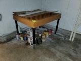 Slant Table with Paint Supplies