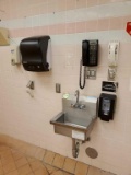 Stainless Sink with Paper Towel/Soap Dispenser