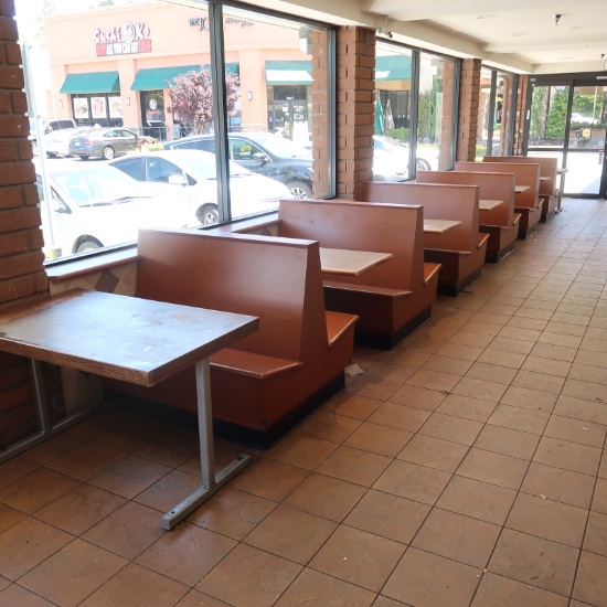 cafe booths, includes all tables & seats