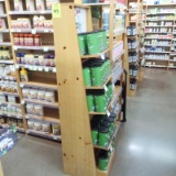 wooden merchandiser w/ 5 shelves