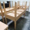 wooden tables