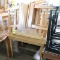 wooden tables, assorted