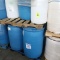 pallets of plastic barrels