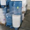 pallet of plastic barrels