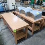 wooden tables