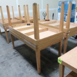 wooden tables