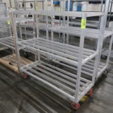 aluminum cooler rack, on casters