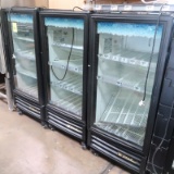 True glass door cooler