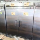 True stainless 2-door freezer
