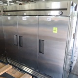 True stainless 3-door freezer