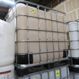 plastic containers in steel cages