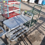 stocking carts, 1) steel & 1) aluminum