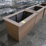 crates w/ wooden frame & recycled composite exterior