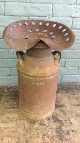 Antique Jug Chair W/ Tractor Seat