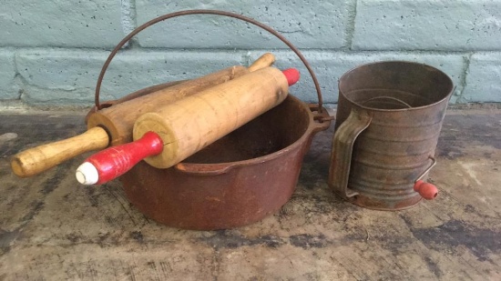 Group Of Antique Cooking Items