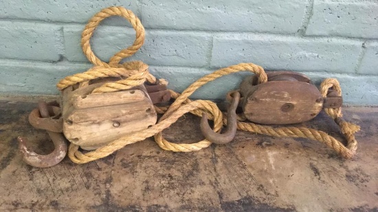 Antique Rope and Pulley System
