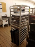 Oven rack with contents