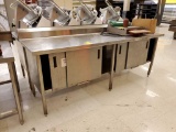 8ft x 30 x 41 stainless steel table