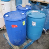 pallet of plastic drums