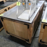 double-wide produce bins w/ stainless tops