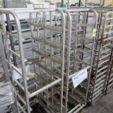 aluminum sheet pan racks, on casters