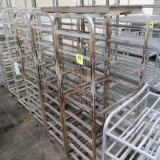 aluminum oven racks, on casters