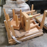 pallet of wooden tables