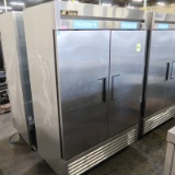 True stainless 2-door freezer