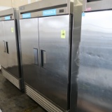 True stainless 2-door freezer