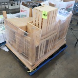 pallet of wooden tables & crates