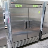 True stainless 2-door freezer