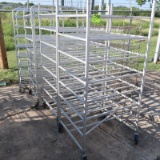 aluminum tub racks, w/ casters