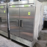 True stainless 2-door freezer