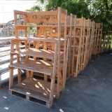 wooden merchandising racks