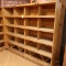 wooden wine shelving