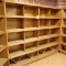 wooden wine shelving