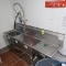 3-compartment sink w/ R drainboard & pre-wash spray