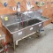 3-compartment sink w/ R drainboard