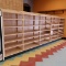 wooden bread shelving unit