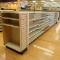 Lozier gondola shelving, 24' run + 2) 3' endcaps