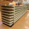 Lozier gondola shelving, 24' run + 1) 3' endcap