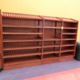 wooden merchandising shelving