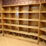 wooden wine shelving