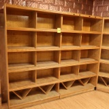 wooden wine shelving