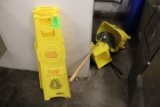 Wet Floor Signs And Mop Bucket
