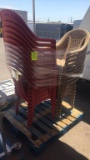 Pallet Of Plastic Chairs