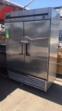 True Two Door Stainless Refrigerator